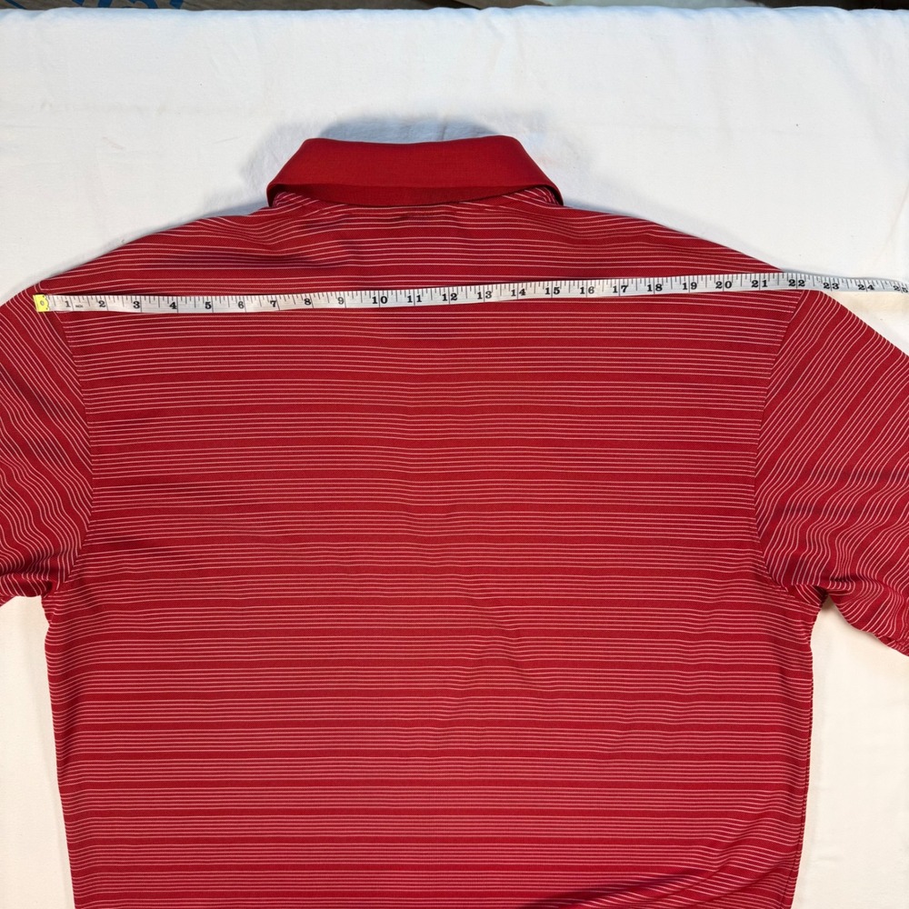 Nike Golf Dri-FIT Polo Shirt Mens XL Red Striped Short Sleeve Summer Dad College - Picture 9 of 11